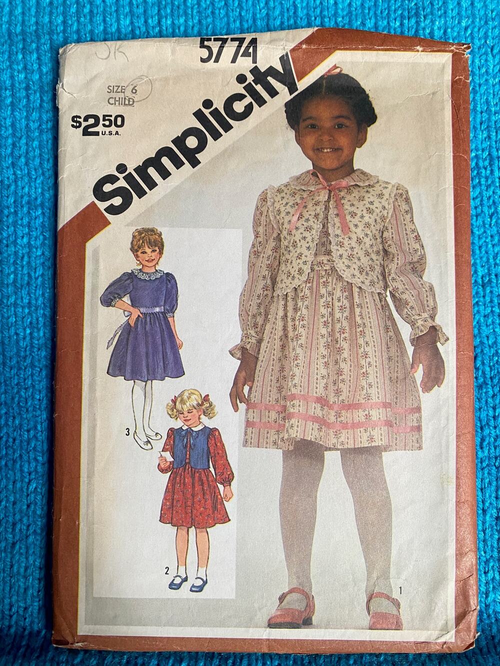 Simplicity Sewing pattern 5774 girls dress jacket